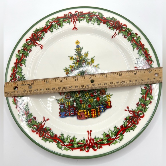 Christopher Radko Traditions Holiday Celebrations Christmas Tree Dinner Plate - Picture 12 of 12